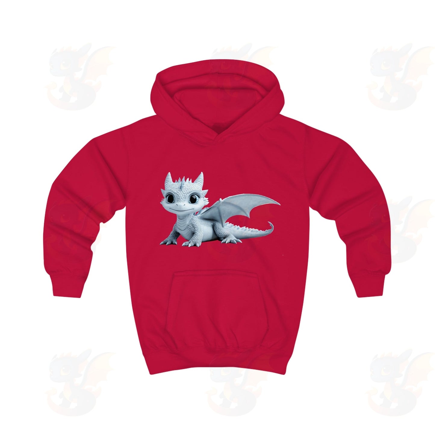 Beautiful Little Blue Baby Dragon - Kids Hoodie
