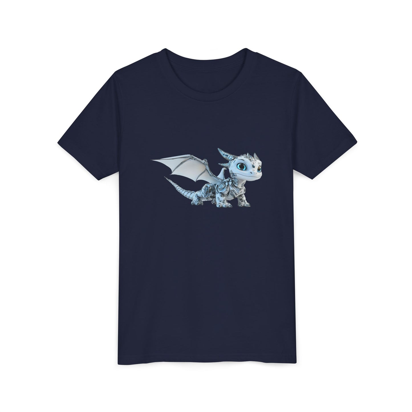 Baby Robot Dragon - Youth Short Sleeve T-Shirt - Teeny Tiny Dragons