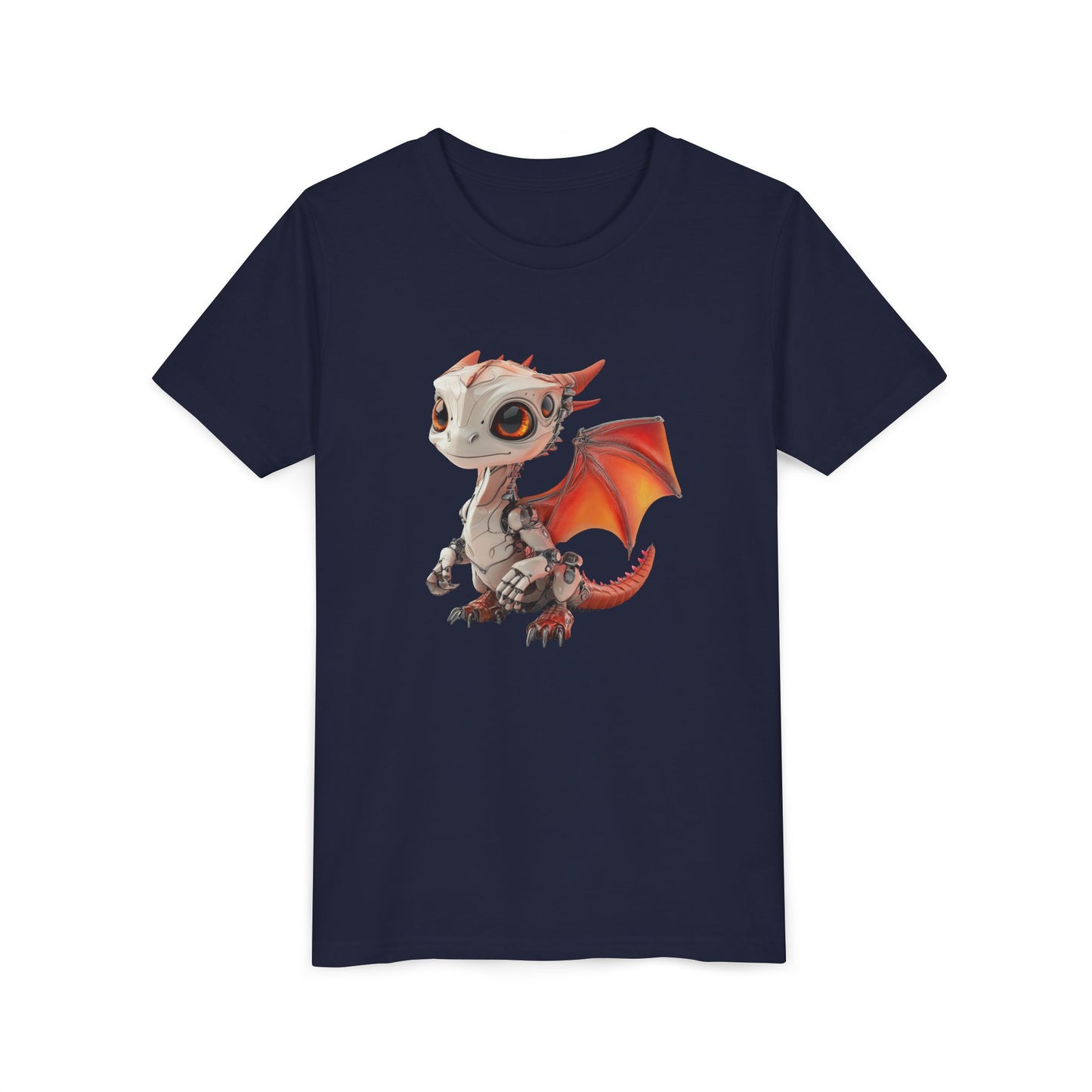 Very Cute Robot Dragon - Youth Short Sleeve T-Shirt - Teeny Tiny Dragons