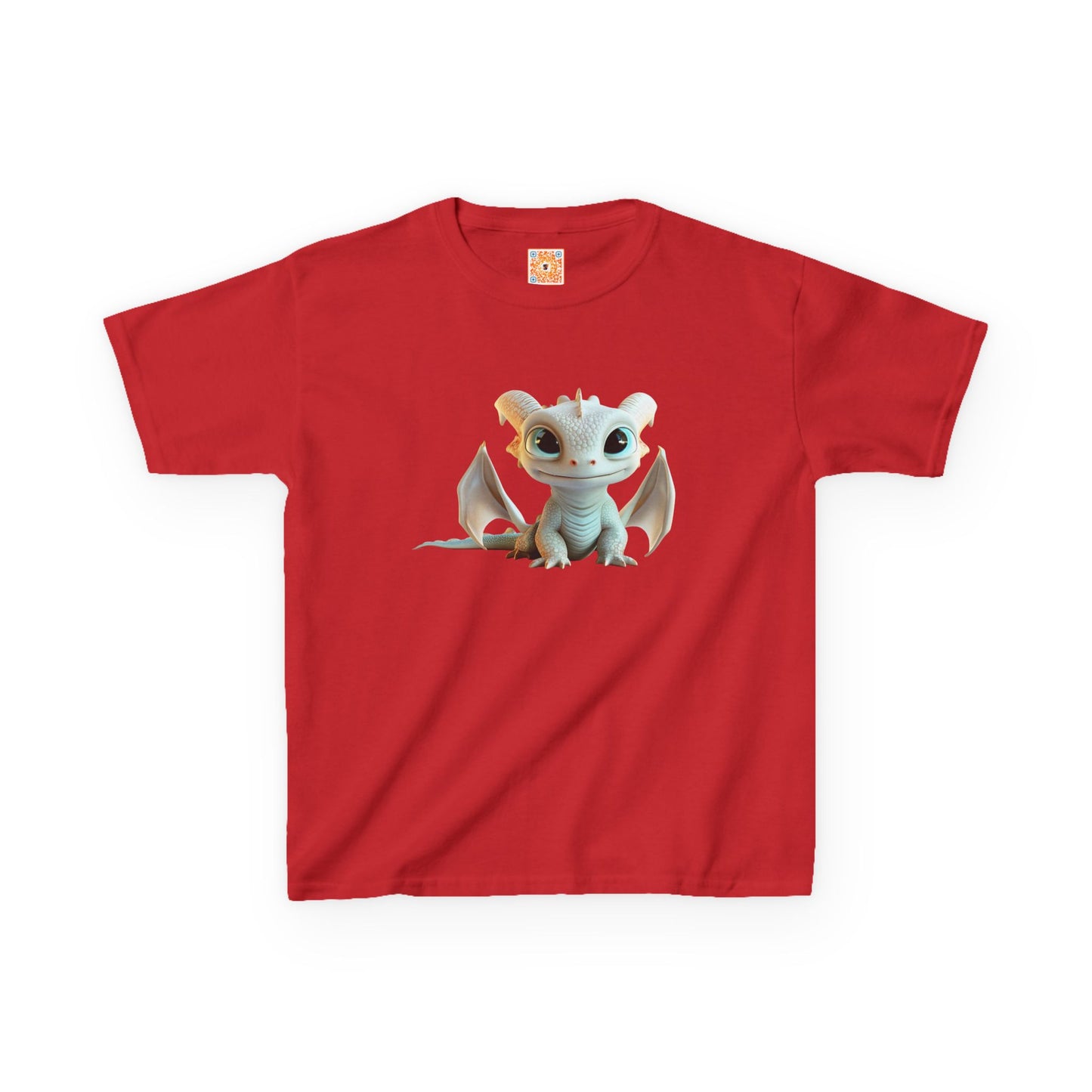 Very Cute Pale Dragon Kids Heavy Cotton T-Shirt - Teeny Tiny Dragons