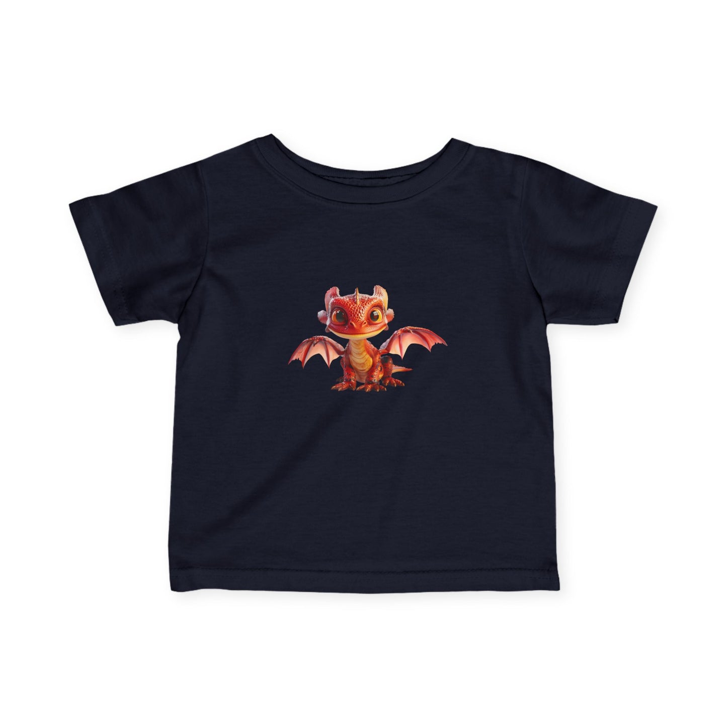 Adorable Red Dragon Infant Fine Jersey T-Shirt - Teeny Tiny Dragons