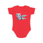 Short Sleeve Baby Bodysuit with an Adorable Baby Dragon