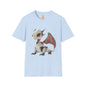 Sitting Robot Dragon Adult Unisex Softstyle T-Shirt - Teeny Tiny Dragons