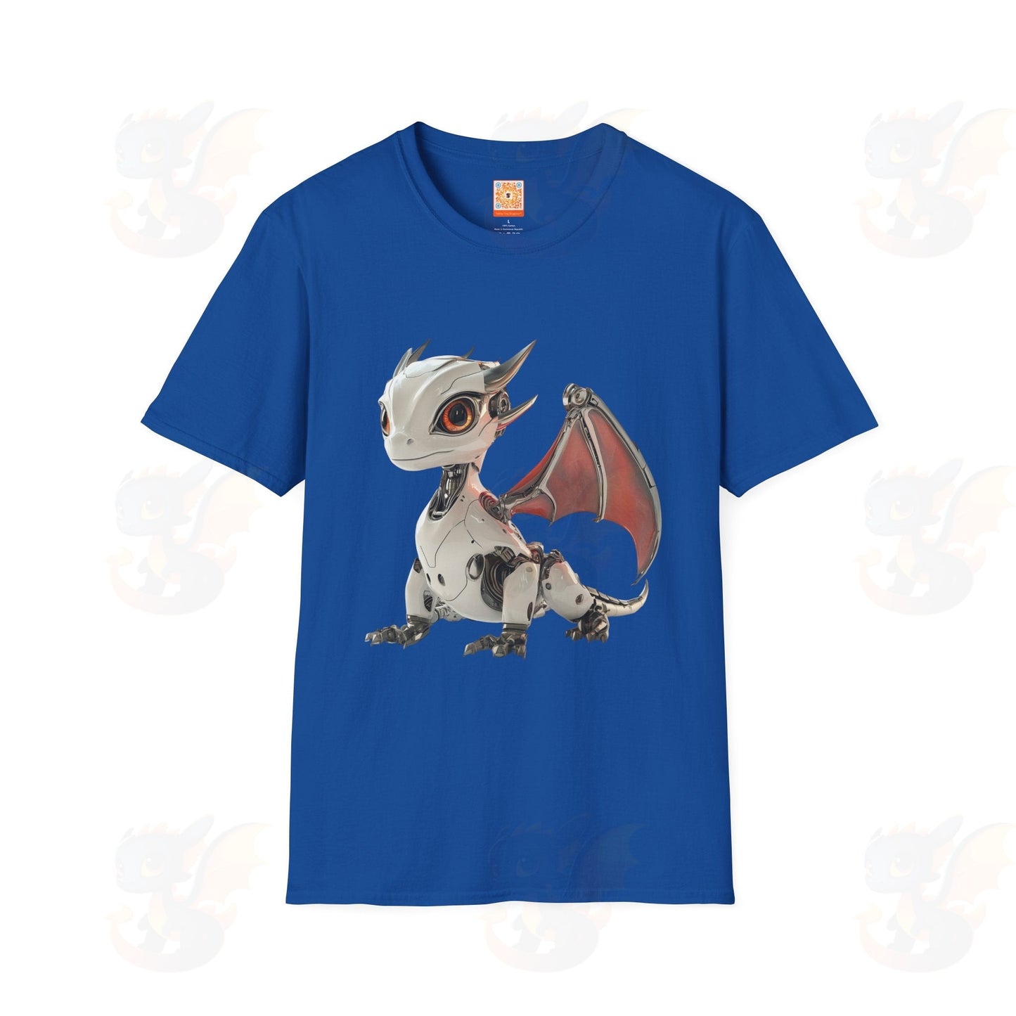 Adult Robot Dragon Design Unisex Softstyle T-Shirt