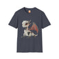 Sitting Robot Dragon Adult Unisex Softstyle T-Shirt - Teeny Tiny Dragons
