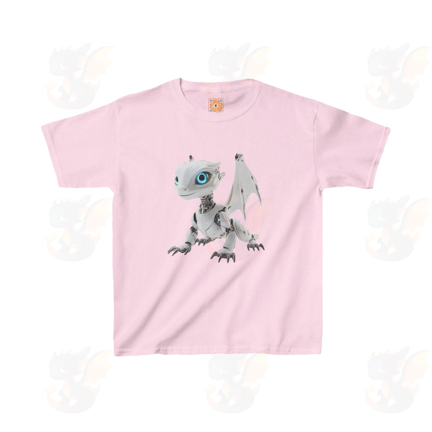 Blue Eyed Robot Dragon - Kids Heavy Cotton™ T-shirt