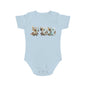 Short Sleeve Baby Bodysuit with 3 Cute Baby Dragons | Teeny Tiny Dragons