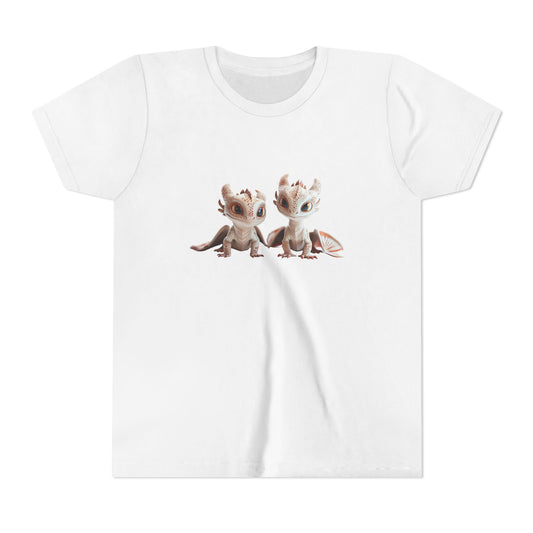2 Adorable Baby Dragons - Youth Short Sleeve T-Shirt - Teeny Tiny Dragons