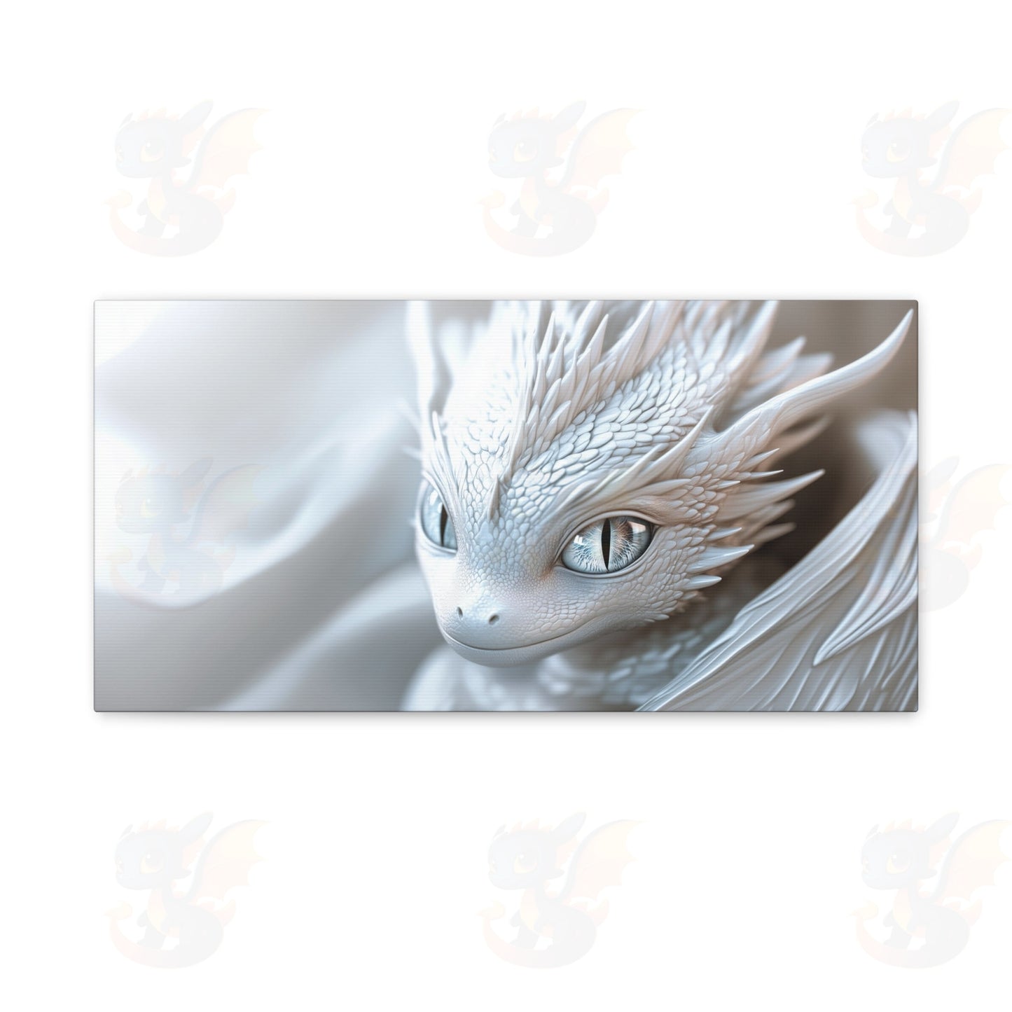 Beautiful Silver Dragon - Matte Canvas, Stretched, 1.25"