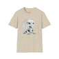 White Robot Dragon Adult Unisex Softstyle T-Shirt - Teeny Tiny Dragons