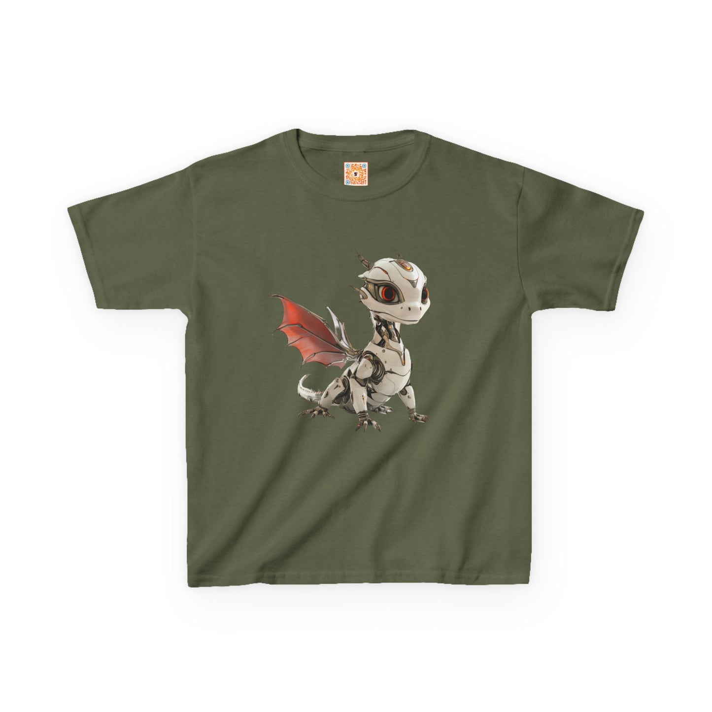 Cool Standing Robot Dragon Kids 100% Cotton T-Shirt - Teeny Tiny Dragons