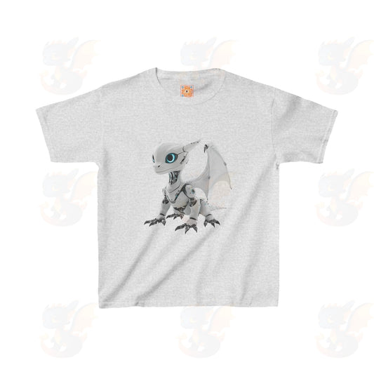 Little White Robot Dragon - Kids Heavy Cotton™ T-Shirt