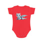 Short Sleeve Baby Bodysuit with an Adorable Baby Dragon