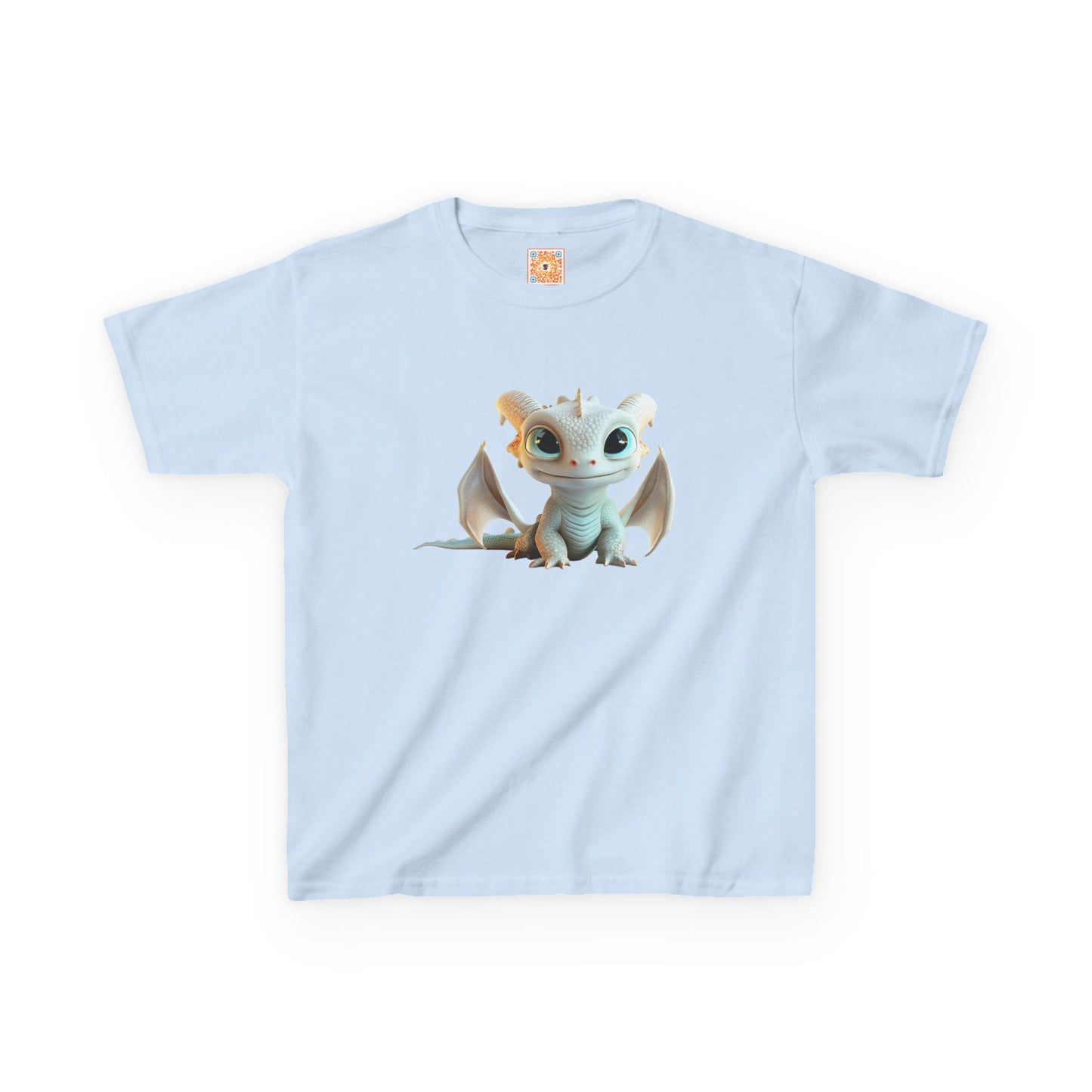 Very Cute Pale Dragon Kids Heavy Cotton T-Shirt - Teeny Tiny Dragons