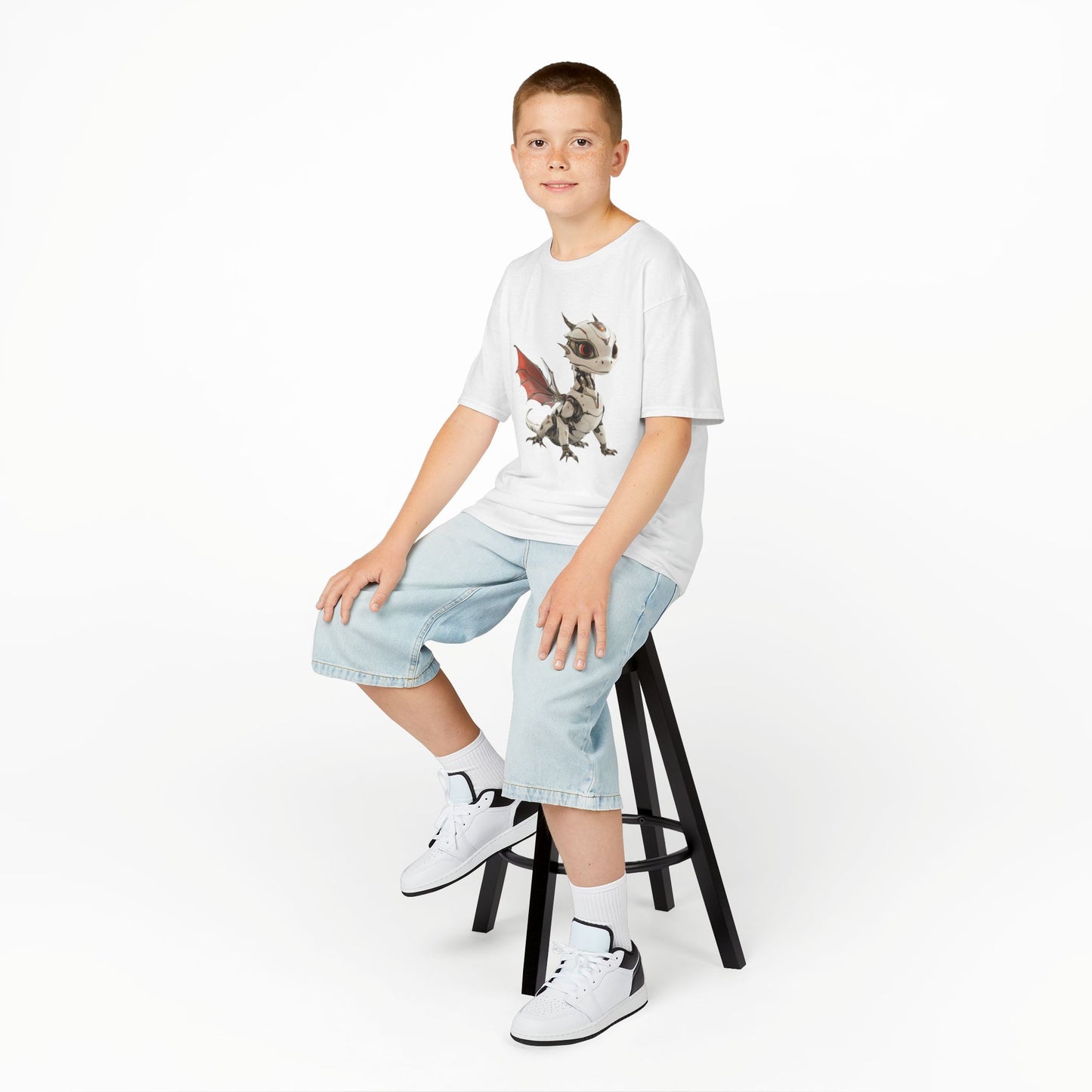 Cool Standing Robot Dragon Kids 100% Cotton T-Shirt - Teeny Tiny Dragons