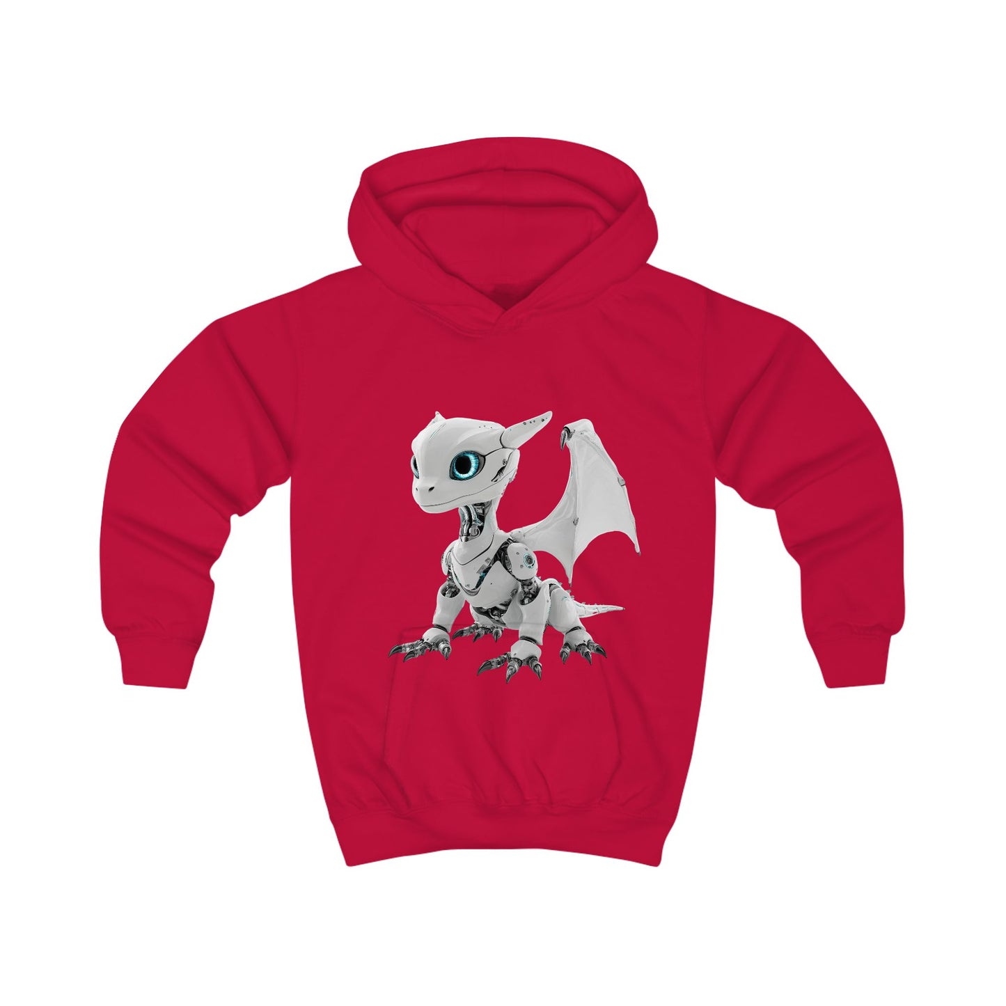 Grey Robot Dragon Kids Hoodie | Teeny Tiny Dragons