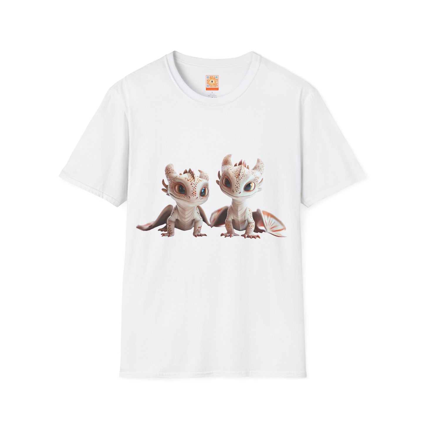Twin Baby Dragons Adult Unisex Softstyle T-Shirt - Teeny Tiny Dragons