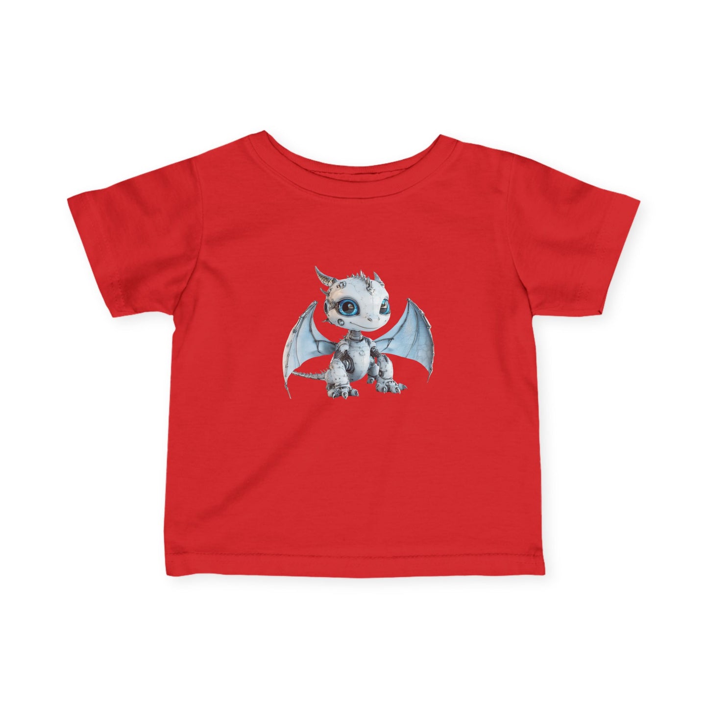 Blue Robot Dragon Infant Fine Jersey T-Shirt - Teeny Tiny Dragons