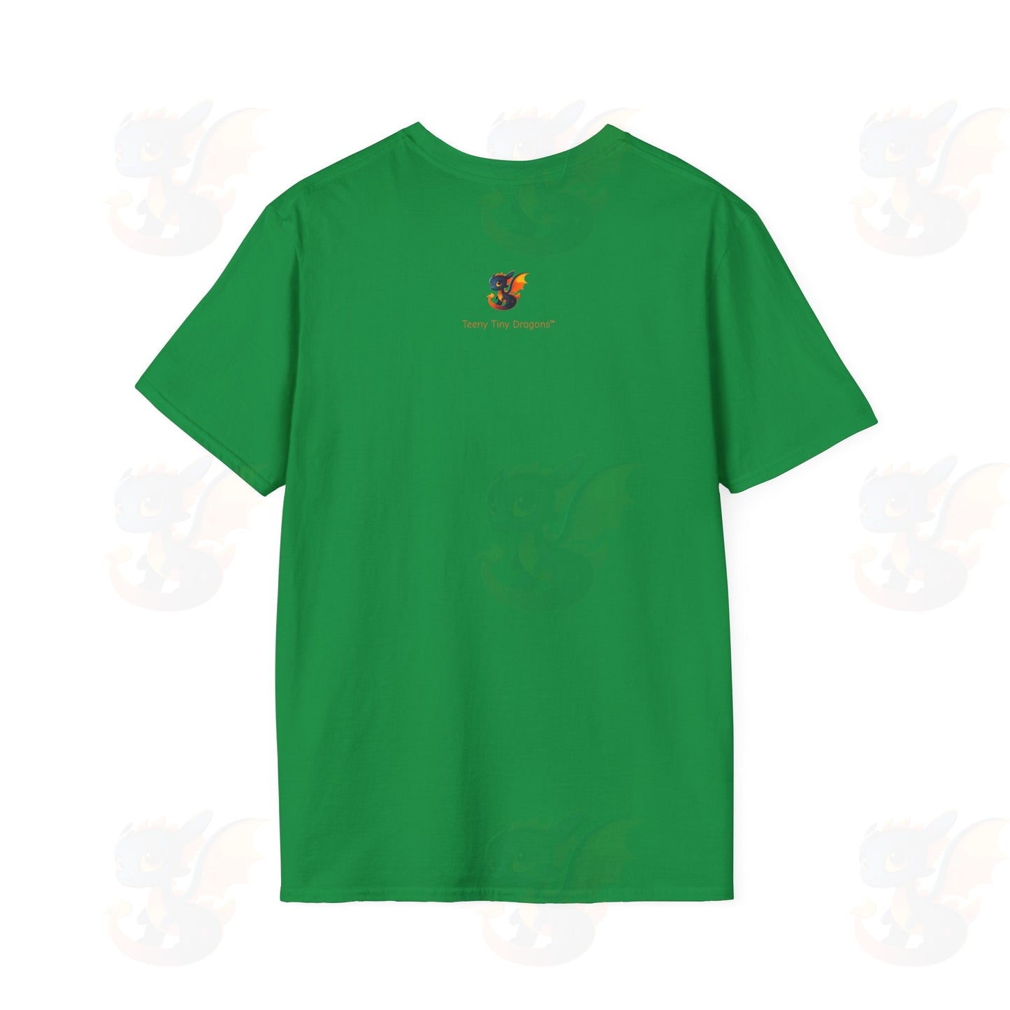 Cute Little Robot Dragon - Adult Robot Dragon Design Unisex Softstyle T-Shirt