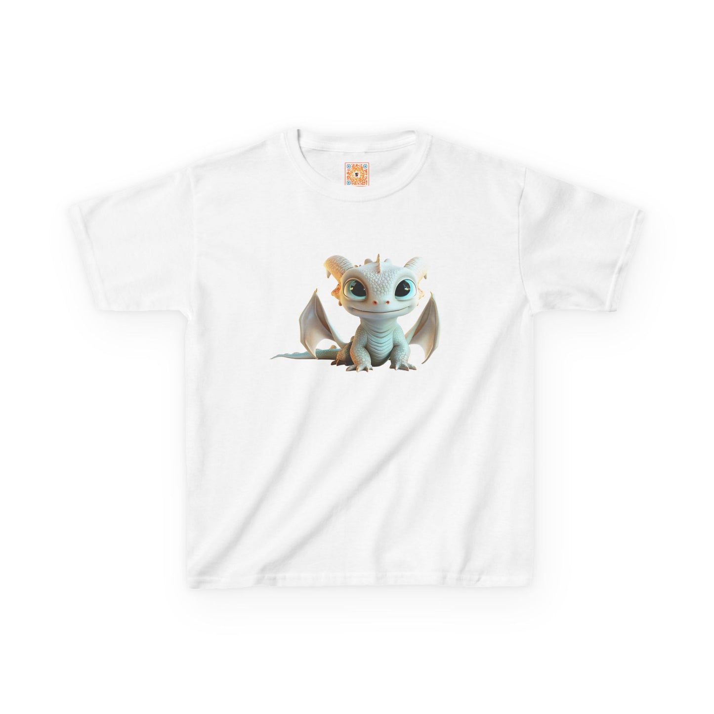 Very Cute Pale Dragon Kids Heavy Cotton T-Shirt - Teeny Tiny Dragons