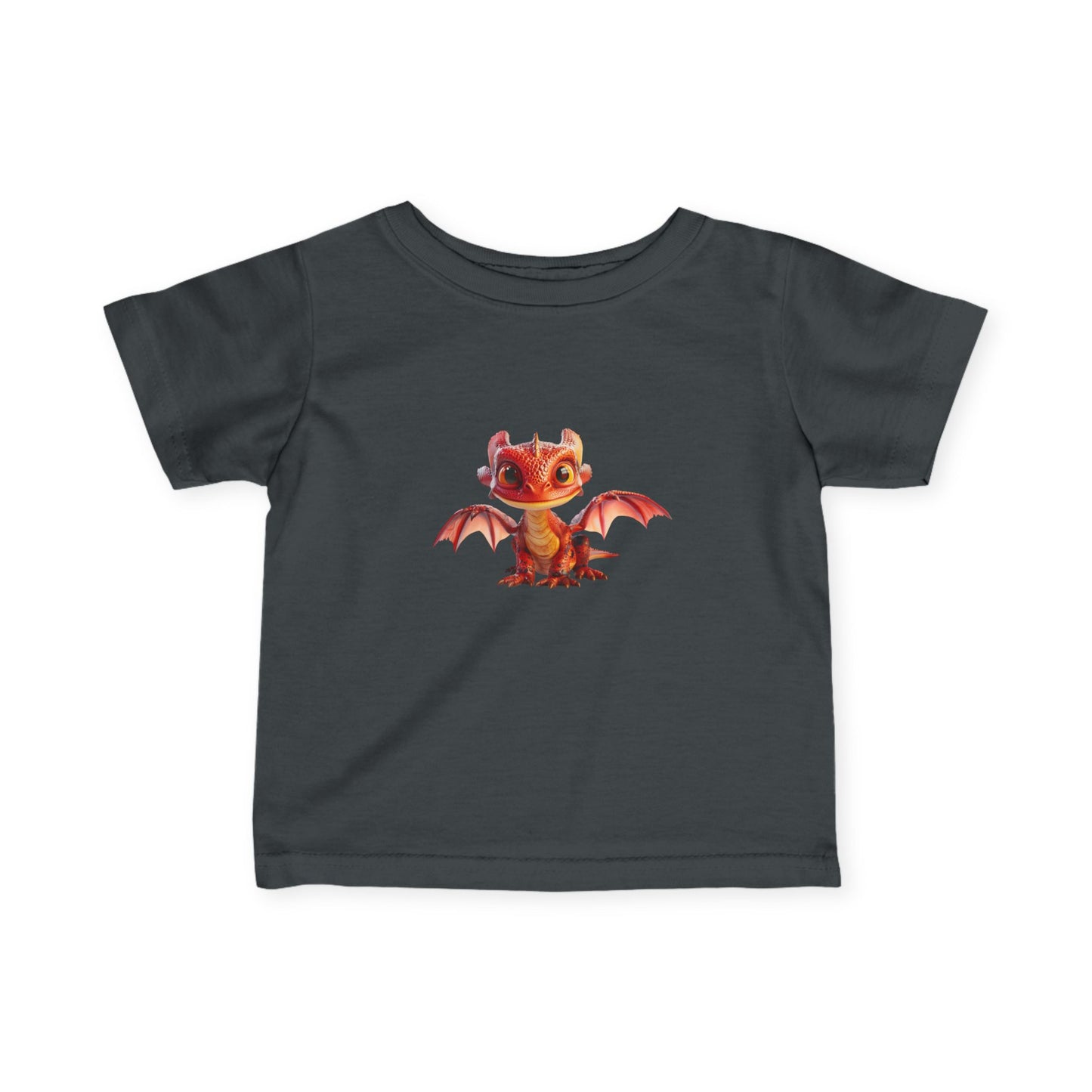 Adorable Red Dragon Infant Fine Jersey T-Shirt - Teeny Tiny Dragons
