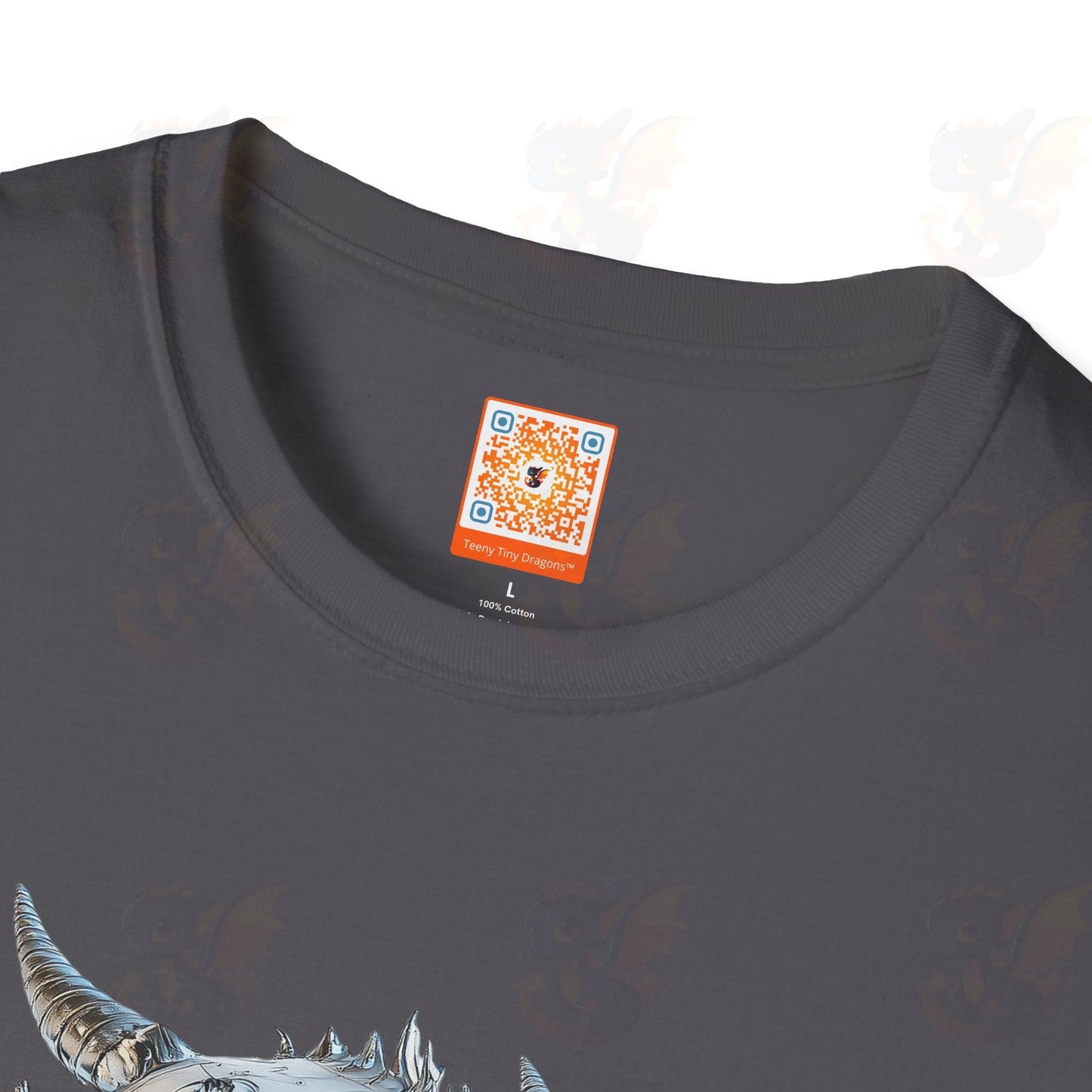 Cute Little Robot Dragon - Adult Robot Dragon Design Unisex Softstyle T-Shirt
