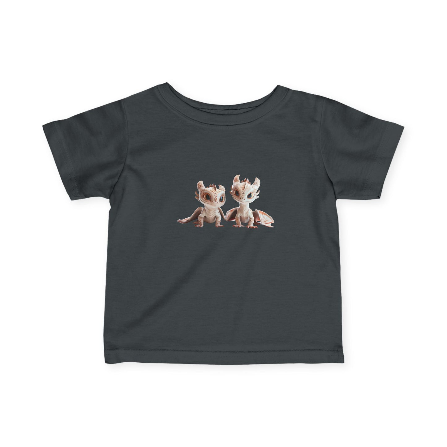Frosty Twin Baby Dragons Infant Fine Jersey T-Shirt - Teeny Tiny Dragons