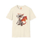 Big Eyed Baby Robot Dragon Adult Unisex Softstyle T-Shirt - Teeny Tiny Dragons