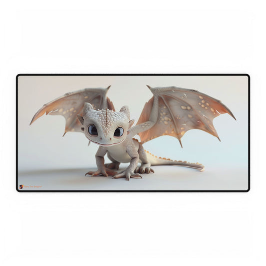Happy Smiley Little Dragon Desk Mat - Teeny Tiny Dragons