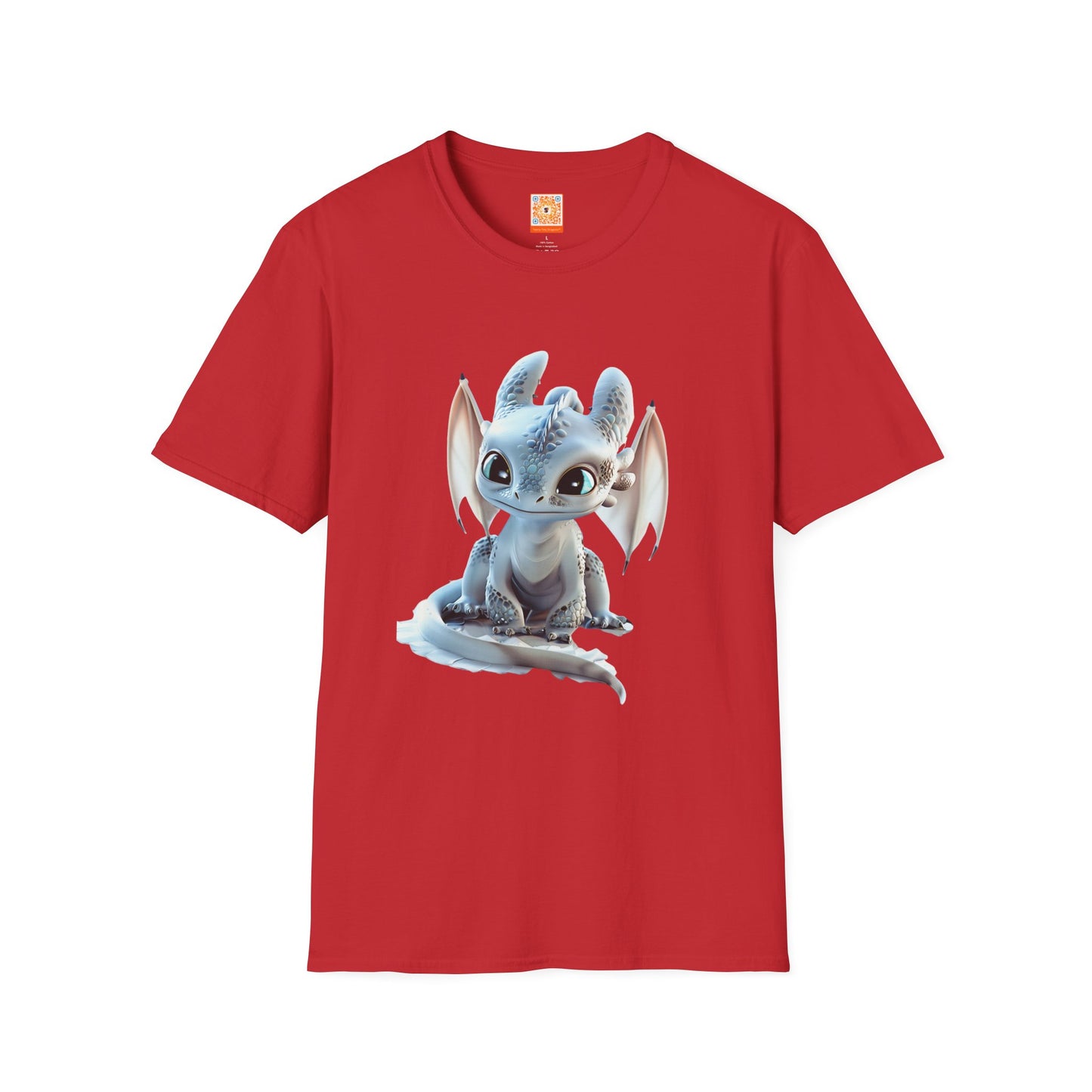 Gorgeous Little Blue Dragon Adult Unisex Softstyle T-Shirt - Teeny Tiny Dragons