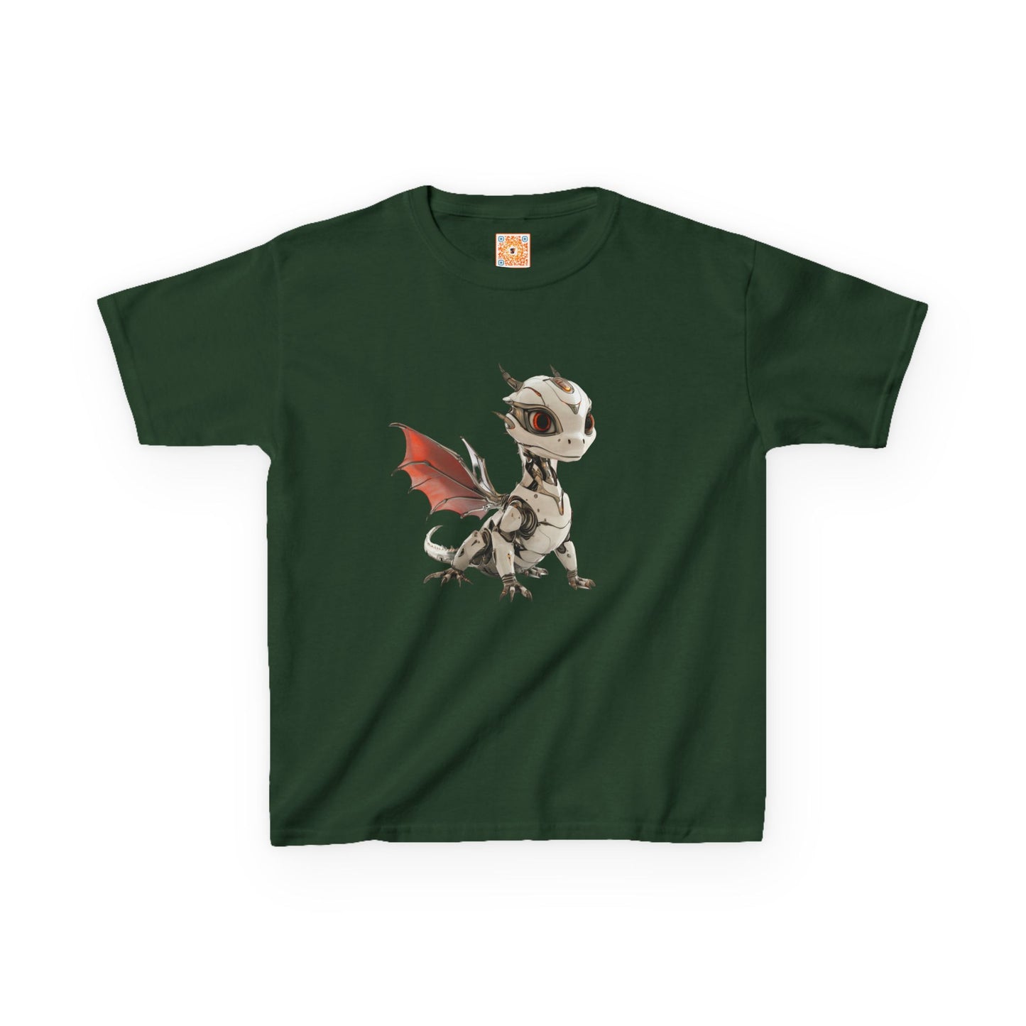 Amber Robot Dragon Heavy Cotton T-Shirt - Teeny Tiny Dragons