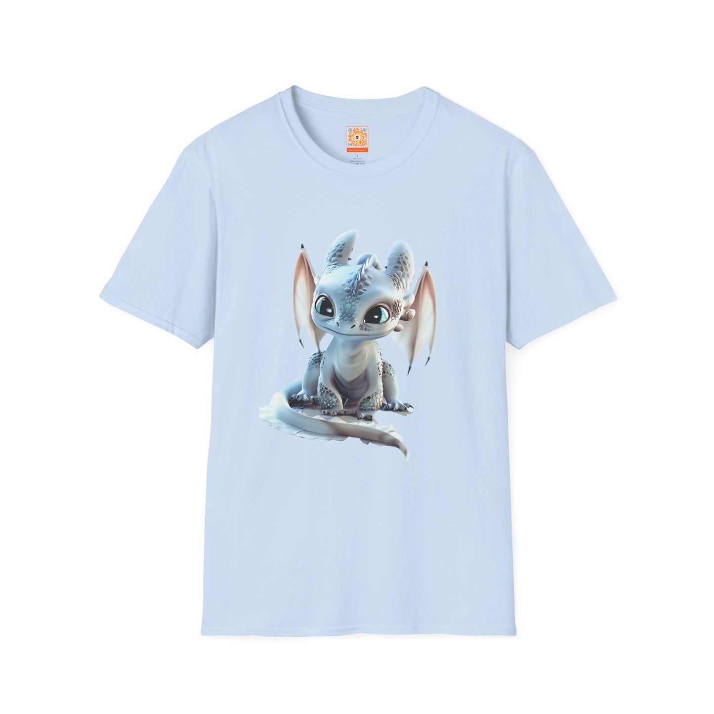 Gorgeous Little Blue Dragon Adult Unisex Softstyle T-Shirt - Teeny Tiny Dragons