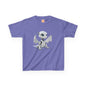 Cute White Robot Dragon Kids Heavy Cotton T-Shirt - Teeny Tiny Dragons