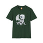 White Robot Dragon Adult Unisex Softstyle T-Shirt - Teeny Tiny Dragons