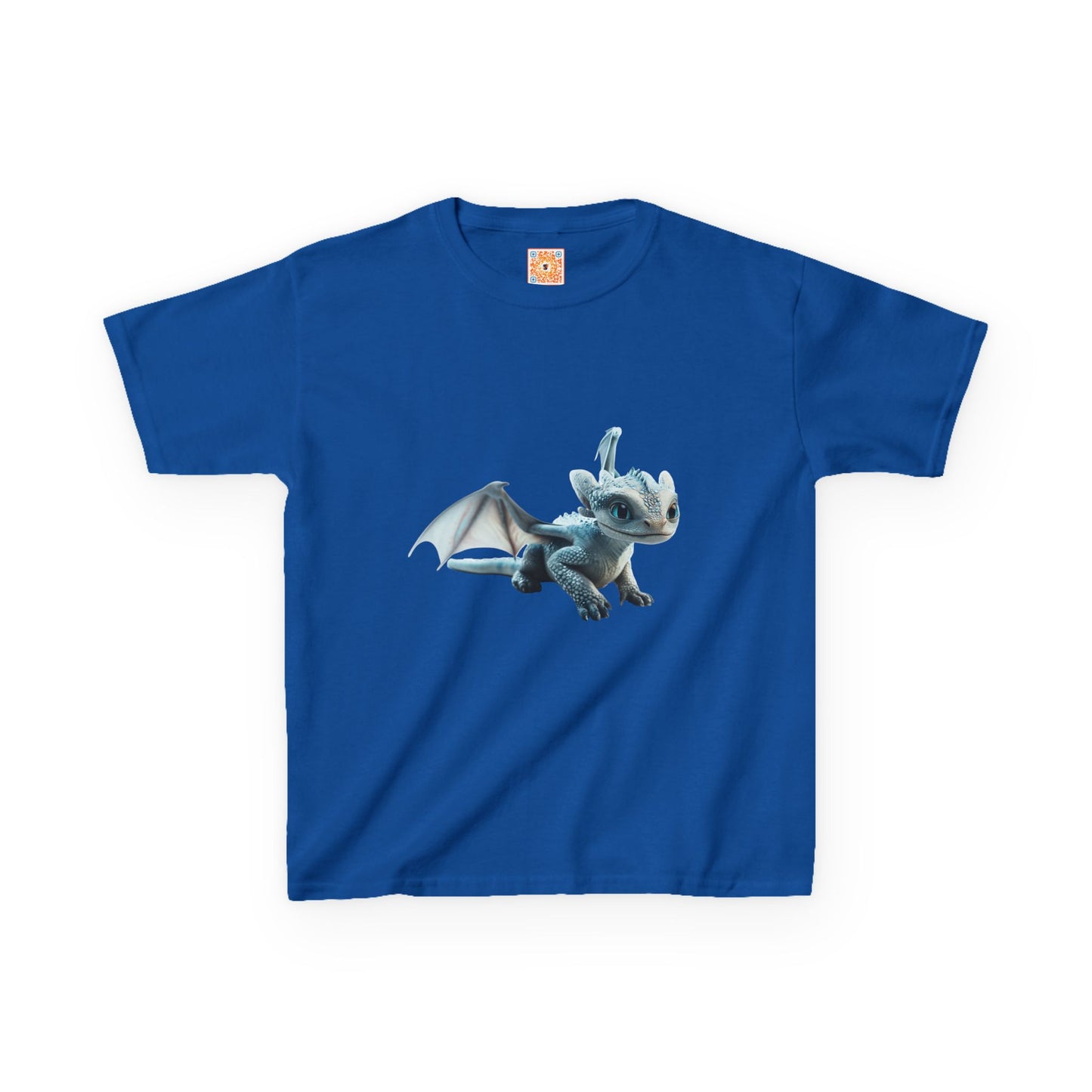Flying White Dragon Kids Heavy Cotton T-Shirt - Teeny Tiny Dragons