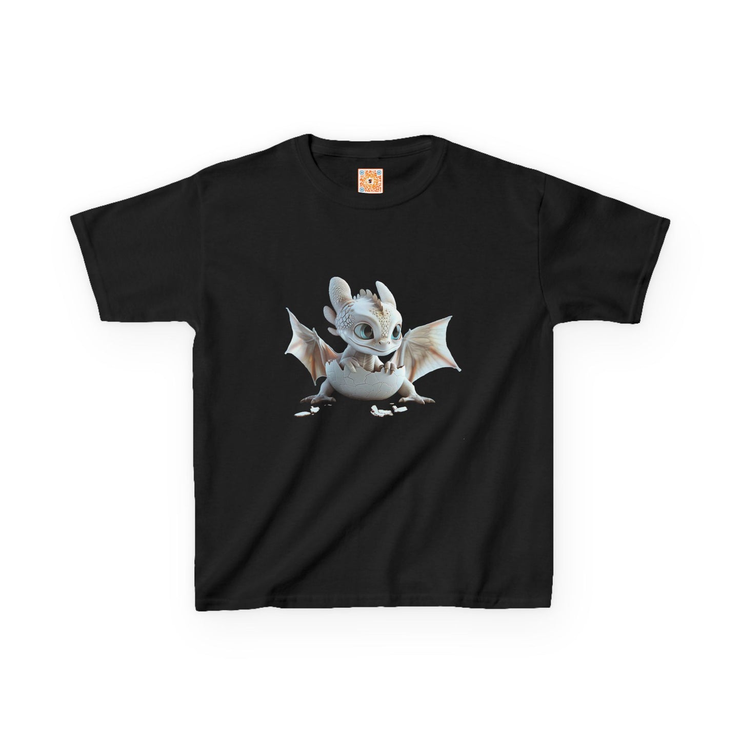 Silver Crystal Dragon Kids Heavy Cotton T-Shirt