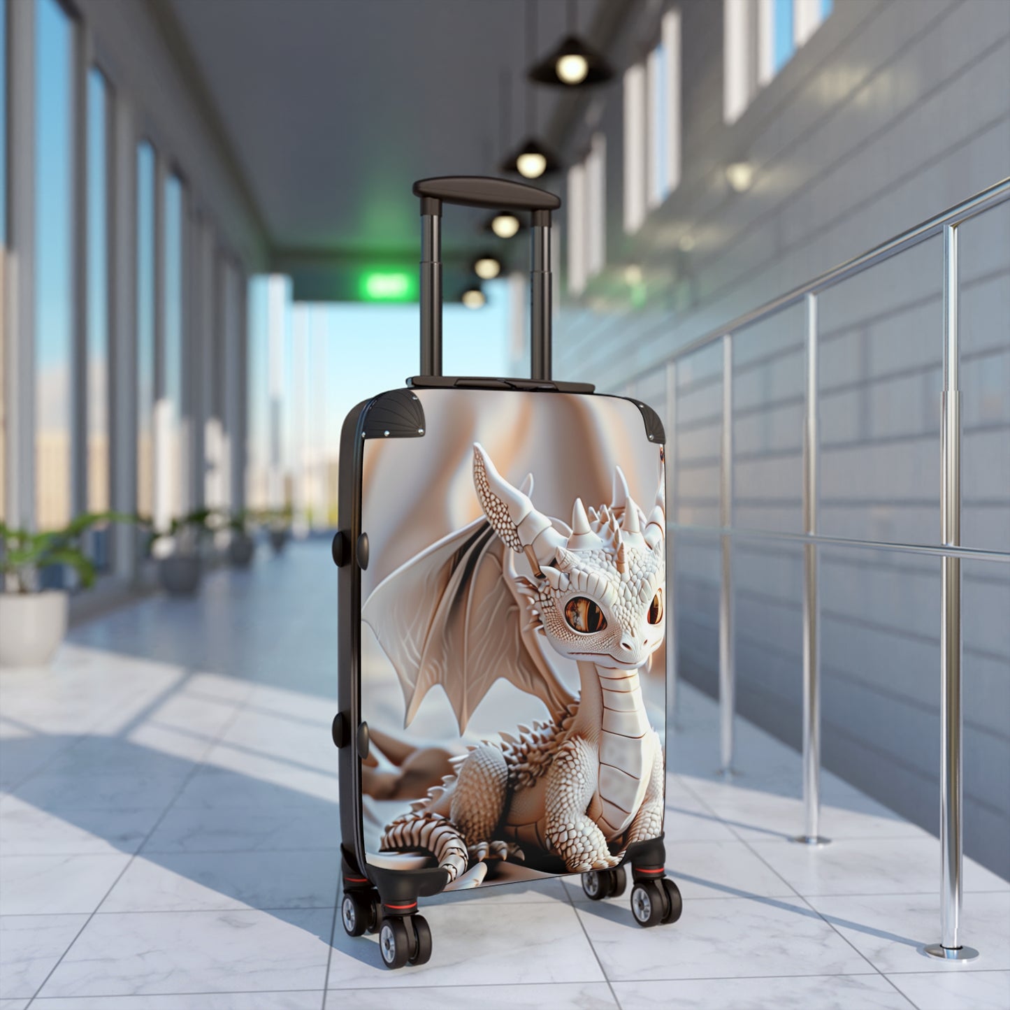Gorgeous Little White Dragon Suitcase - Teeny Tiny Dragons