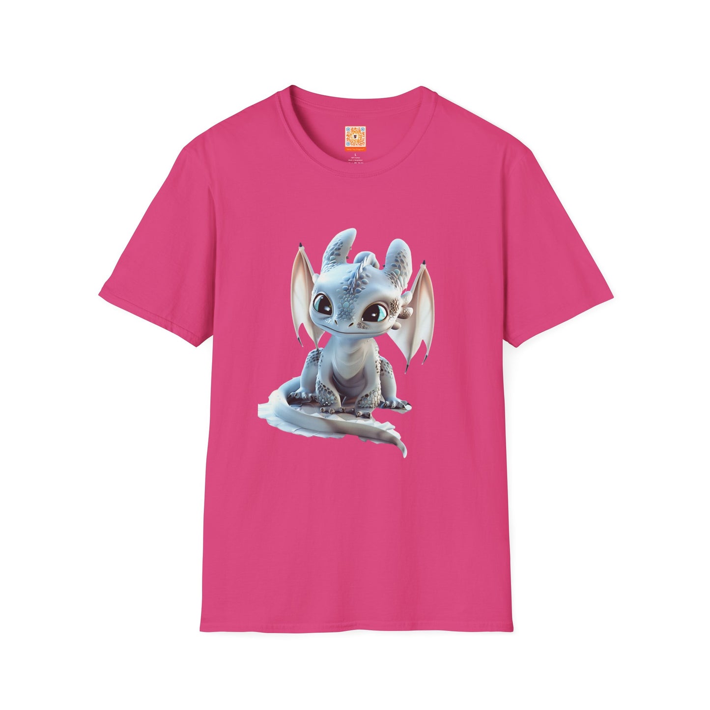 Gorgeous Little Blue Dragon Adult Unisex Softstyle T-Shirt - Teeny Tiny Dragons