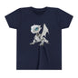 White Robot Dragon - Youth Short Sleeve T-Shirt - Teeny Tiny Dragons