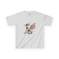 Sitting Grey Robot Dragon Kids 100% Cotton T-Shirt - Teeny Tiny Dragons