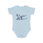 Short Sleeve Baby Bodysuit with an Adorable Baby Dragon