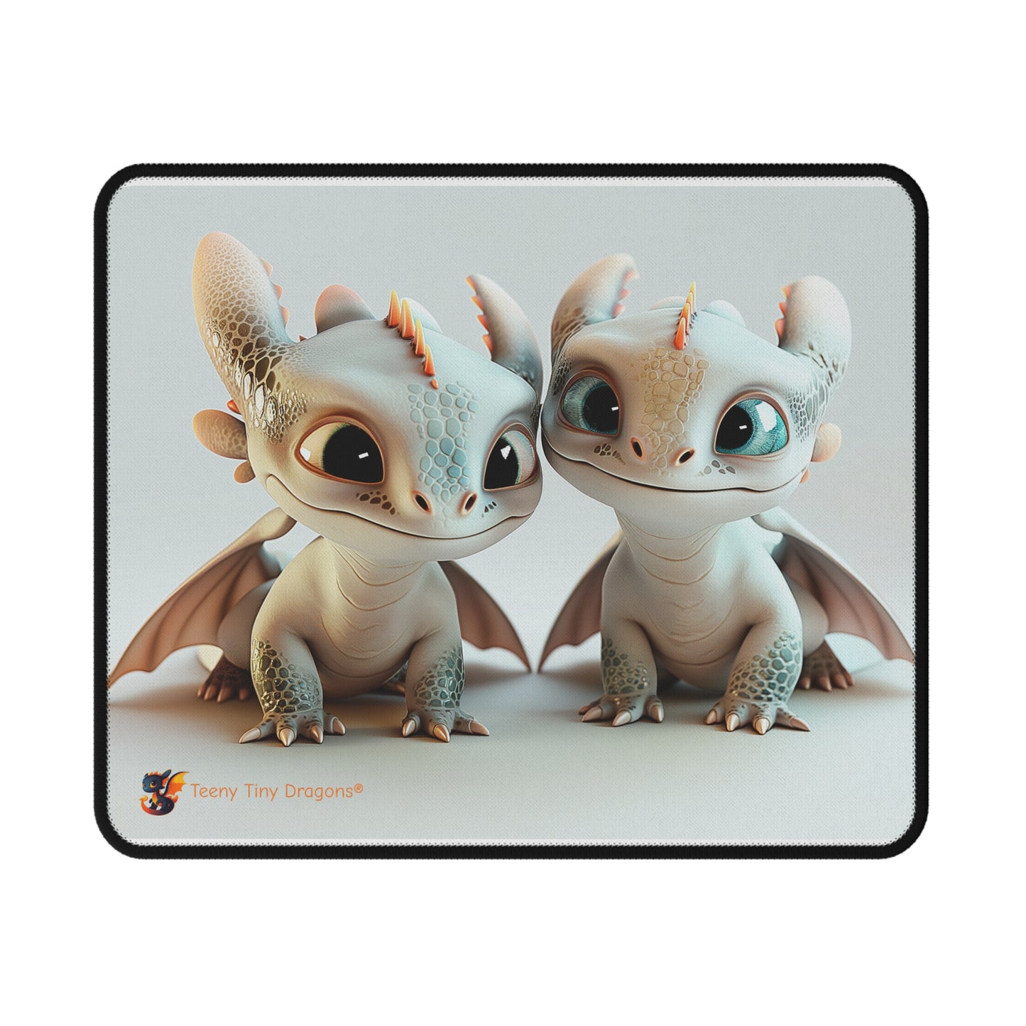 Two Cute Baby Dragons Cuddling Design - Teeny Tiny Dragons