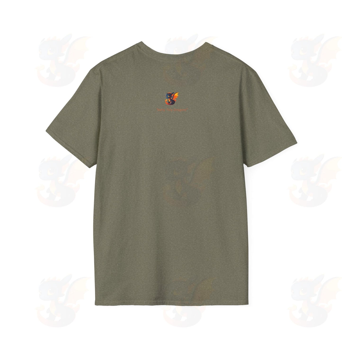 Cute Little Robot Dragon - Adult Robot Dragon Design Unisex Softstyle T-Shirt