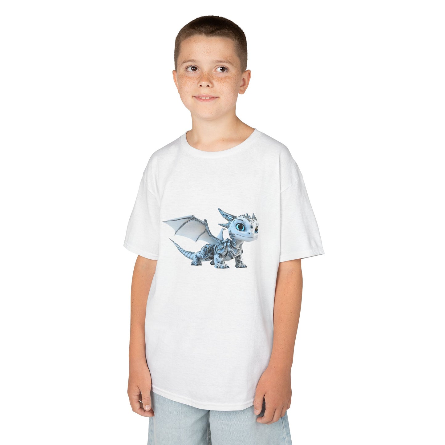 Fun Flying Robot Dragon Kids Heavy Cotton Tee - Teeny Tiny Dragons