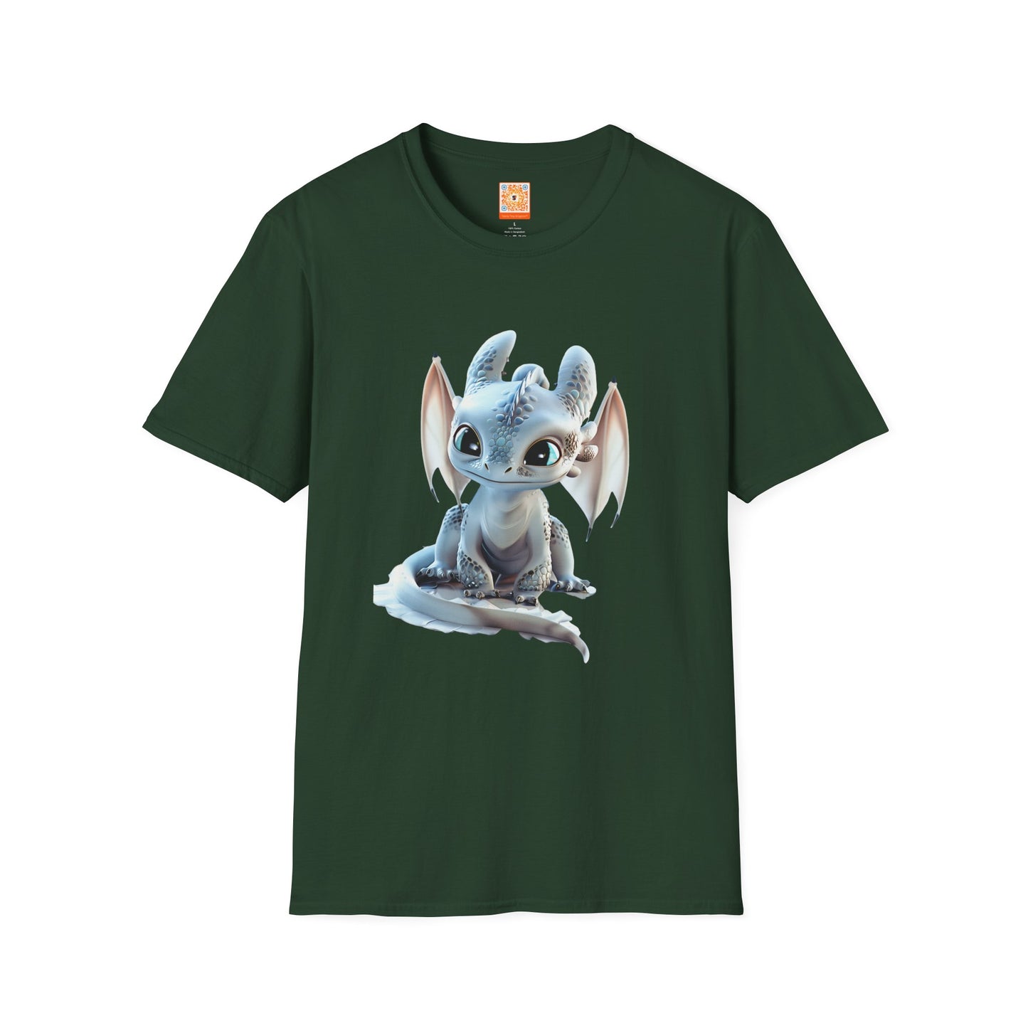 Gorgeous Little Blue Dragon Adult Unisex Softstyle T-Shirt - Teeny Tiny Dragons