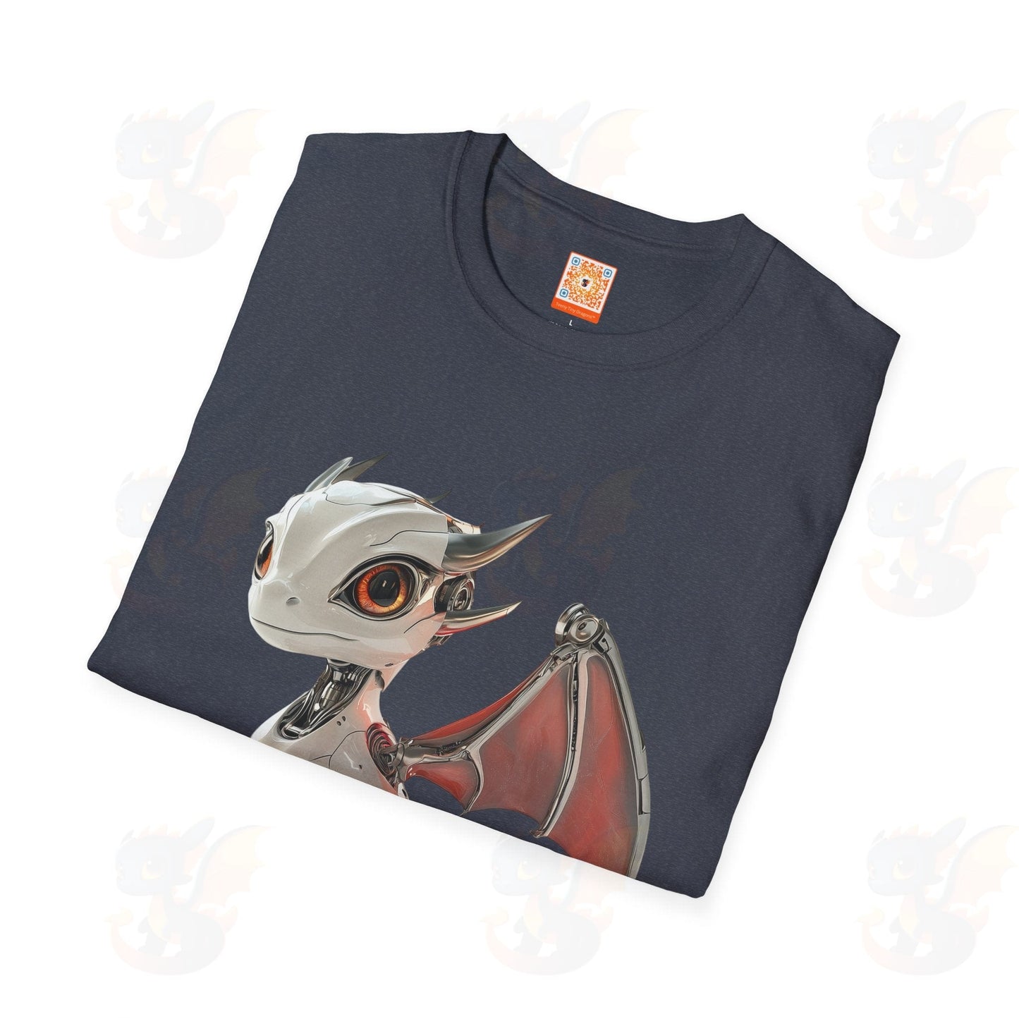 Adult Robot Dragon Design Unisex Softstyle T-Shirt