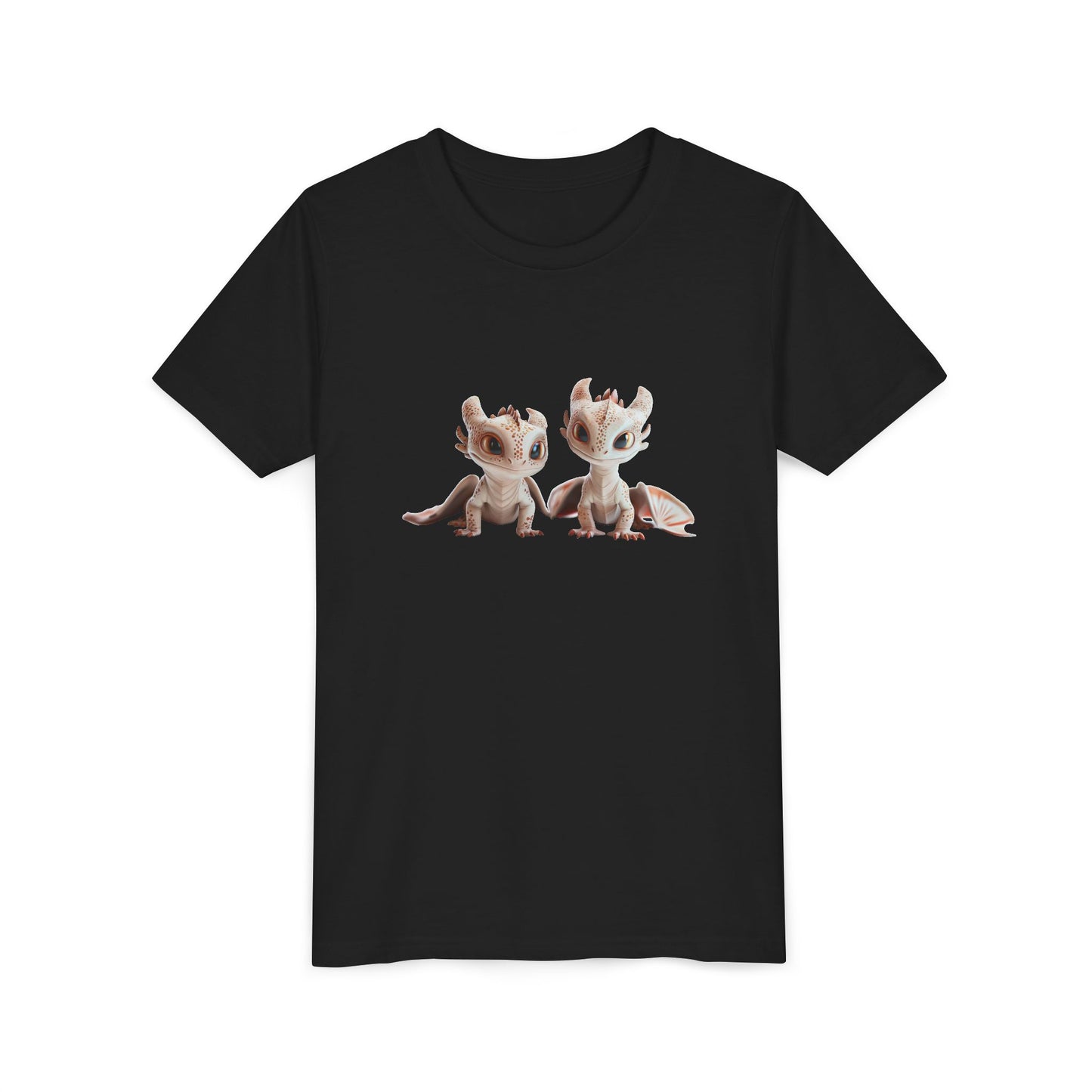 2 Adorable Baby Dragons - Youth Short Sleeve T-Shirt - Teeny Tiny Dragons