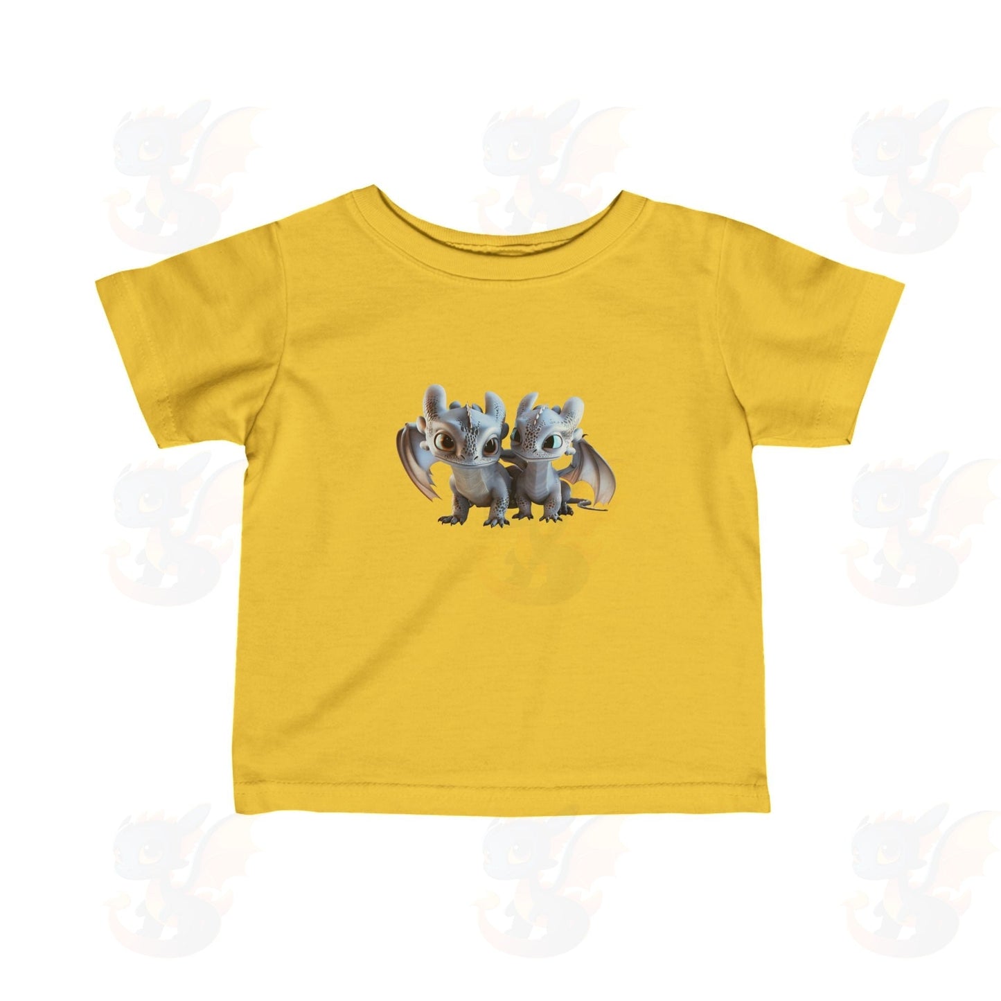 2 Adorable Little Dragons - Infant Fine Jersey T-Shirt