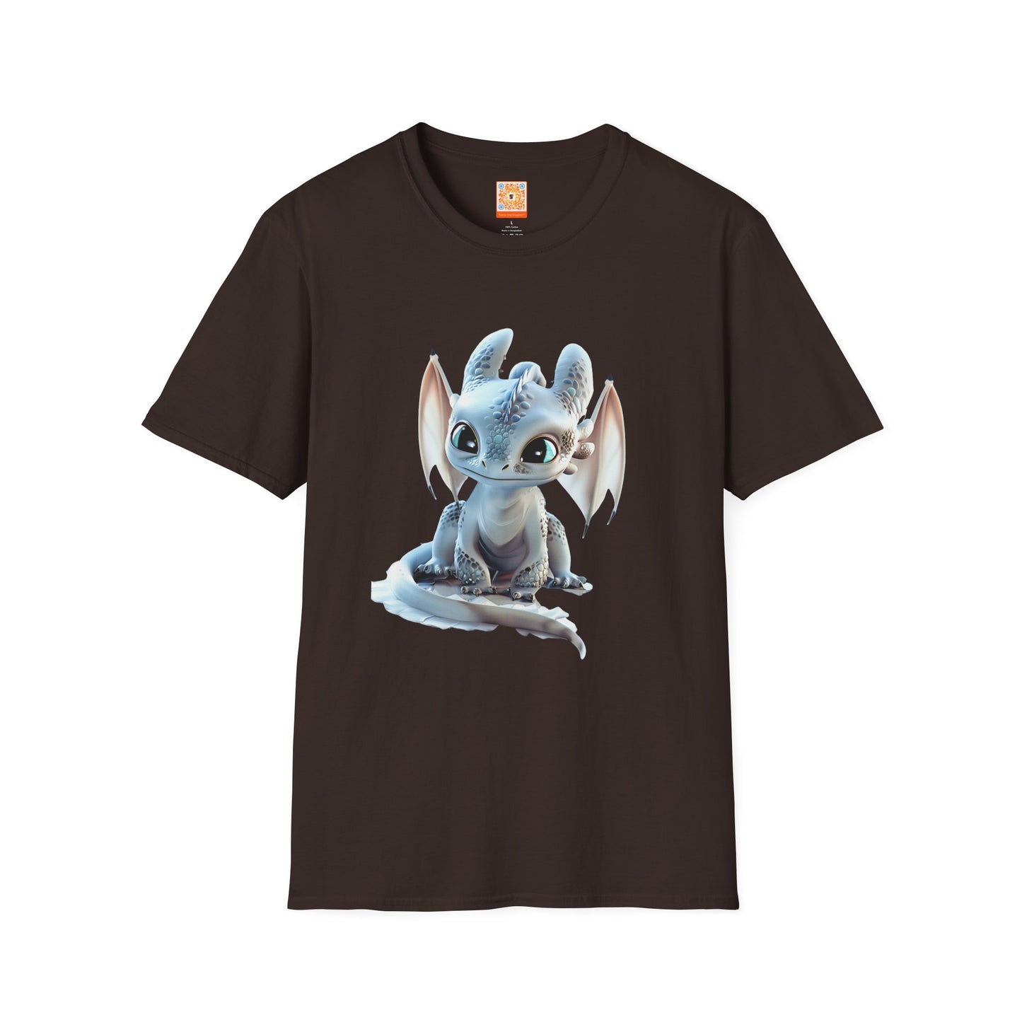 Gorgeous Little Blue Dragon Adult Unisex Softstyle T-Shirt - Teeny Tiny Dragons