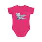 Short Sleeve Baby Bodysuit with an Adorable Baby Dragon